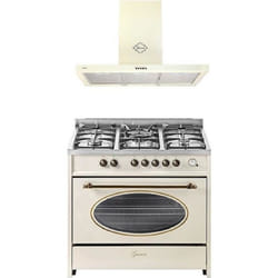 Cuisinière électrique à gaz - Gurari - 90 cm - 8 fonctions - 5 brûleurs - Four XXL 121 L + Hotte GCH F 461 BG 9