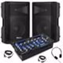Pack DJ Sono Ibiza 2 Enceintes Actives XTK15A-MKII 15 600W - Table Mixage Bluetooth DJM102-BT USB - Casque - Câbles - Soirée  ...