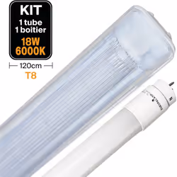 Tubes LED Glass T8 18W 120cm Blanc Froid 6000K Ce Tube LED Glass T8 est l’alternative idéale pour le remplacement de votre an ...