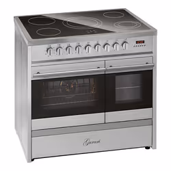 Cuisinière électrique - GURARI - GCH E 912 DF X - Vitrocéramique 90 cm - Inox - Double four multifonction