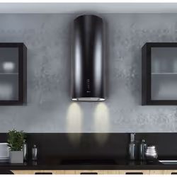 Hotte murale - GURARI - GCH V 380 36 BL PRIME - Ronde 36 cm - Noire - 1000m³/h