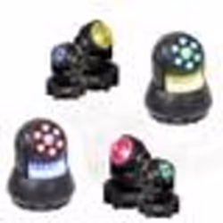 Pack Lumière Ibiza 2 Lyres 2-en-1 Astro/Wash - 2 Lyres Wash 30W DMX - Fête Pro Soirée Bar Mariage Anniversaire Club DJ Mobile