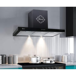 Hotte Murale - Gurari - 462 BL 9 Pr - Noir - 90 cm - Aspiration 1000m³/h