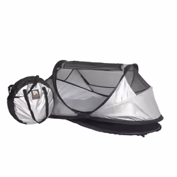 Deryan Travel Cot Baby Luxe pare-soleil pour bébé Polyéthylène Argent - Vue supplémentaire 3