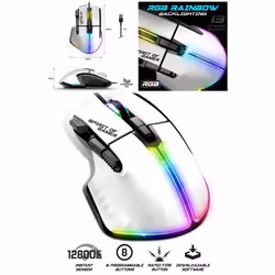 Souris Gaming - Spirit of Gamer - PRO-M5 - RGB - 8 Boutons - 12800 DPI