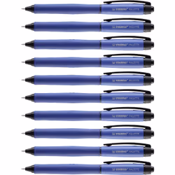 STABILO PALETTE, Stylo à bille retractable avec clip, Bleu, Plastique, Caoutchouc, 0,4 mm, Fin, Ambidextre
