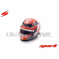 Voiture Miniature de Collection - SPARK 1/5 - F1 2023 - Casque Kevin Magnussen - Rouge / Blanc / Noir