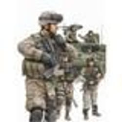 Figurines US infantry et équipage de blindé en Irak 2009 - TRUMPETER - Set de 6 - 187 pièces