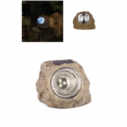 Lampe solaire décorative à 3 LEDS en forme de pierre IP44 Pour Pelouse Allées de jardin