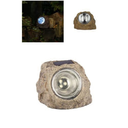 Lampe solaire décorative à 3 LEDS en forme de pierre IP44 Pour Pelouse Allées de jardin