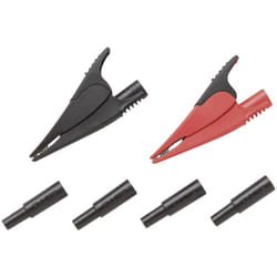 Fluke - AC285-FTP Jeu de pinces crocodiles de sécurité enfichable 4 mm cat iii 1000 v, cat iv 600 v noir, rouge