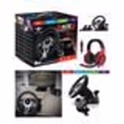 Volant et pédales de jeu Vidéo PRO Race compatible Xbox Séries XS PS3 PS4 SWITCH PC + Casque SPIRIT OF GAMER H60 MULTI CONSOL ...