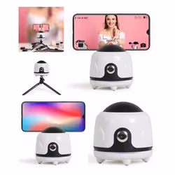 Support suivi INTELLIGENT AUTOMATIQUE  360° POUR SMARTPHONE sur trépied Idéal pour les vloggers ou vidéoconférence