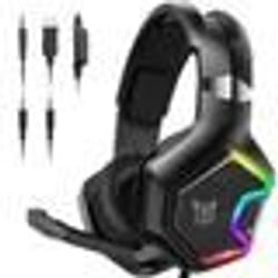Casque gamer Casque Gaming lumineux avec micro Isolation de bruit ONIKUMA K18 Son Surround casque de jeu pour PC MAC PS4 Xbox