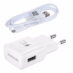 Chargeur Secteur - Samsung - EP-TA20EWE - 2A - Câble ECB-DU28WE - Blanc
