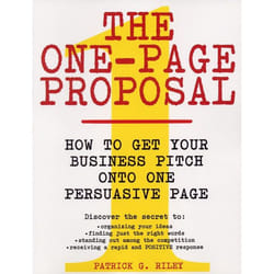 ISBN The One-Page Proposal livre Livre de poche