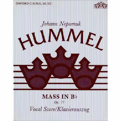 ISBN Mass in B flat, Johann Nepomuk Hummel, John Eric Floreen, unisexe, Oxford University Press, 27/07/1989, 35 min, 1 pièce( ...
