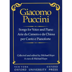 ISBN Songs for voice and piano, Giacomo Puccini, Ernest Kaye, unisexe, Oxford University Press, 06/04/1989, 1 pièce(s)