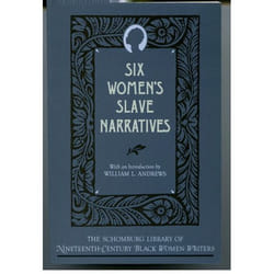 ISBN Six Women's Slave Narratives Couverture rigide