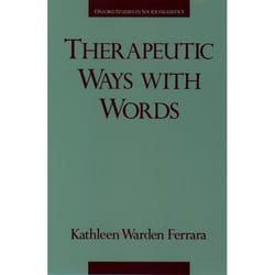 ISBN Therapeutic Ways with Words livre Anglais Couverture rigide 216 pages