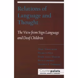 ISBN Relations of Language and Thought ( The View from Sign Language and Deaf Children ), Anglais, Couverture rigide, 208 pag ...