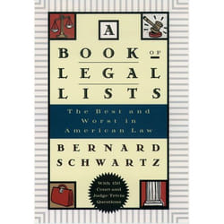 ISBN A Book of Legal Lists ( The Best and Worst in American Law with 150 Court and Judge Trivia Questions ) Couverture rigide