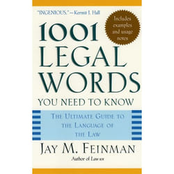 ISBN 1001 Legal Words You Need to Know ( The Ultimate Guide to the Language of the Law ) livre
