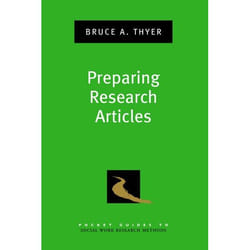 Preparing Research Articles, Pocket Guides to Social Work Research Methods