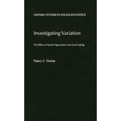 ISBN Investigating Variation ( The Effects of Social Organization and Social Setting )
