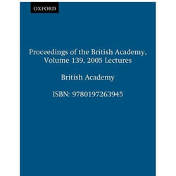 ISBN Proceedings of the British Academy Volume 139 2005 Lectures livre 352 pages