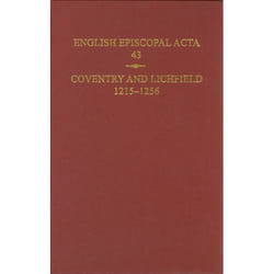 ISBN English Episcopal Acta 43 ( Coventry & Lichfield 1215-1256 ) livre