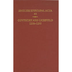 ISBN English Episcopal Acta 44 ( Coventry & Lichfield 1258-1295 ) livre 510 pages