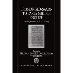 ISBN From Anglo-Saxon to Early Middle English ( Studies Presented to E. G. Stanley ) livre