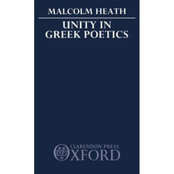 ISBN Unity in Greek Poetics livre