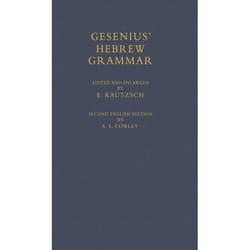 ISBN Gesenius' Hebrew Grammar livre
