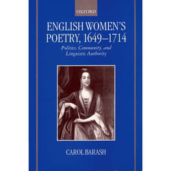 ISBN English Women's Poetry 1649-1714 ( Politics Community and Linguistic Authority ) Couverture rigide