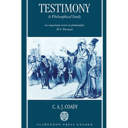 ISBN Testimony ( A Philosophical Study ) Couverture rigide