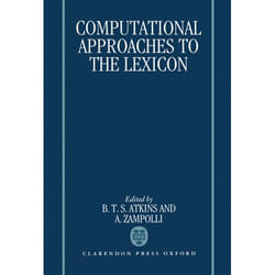ISBN Computational Approaches to the Lexicon livre