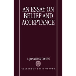 ISBN An Essay on Belief and Acceptance