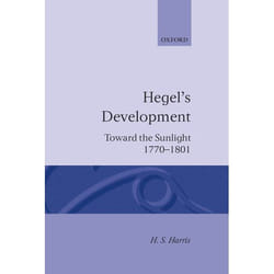 ISBN Hegel's Development ( Toward the Sunlight 1770â€”1801 ) livre