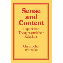 ISBN Sense and Content ( Experience Thought and their Relations ) Couverture rigide