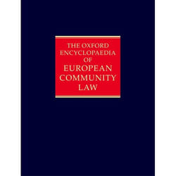 ISBN The Oxford Encyclopaedia of European Community Law ( The Law of the Internal Market ) livre