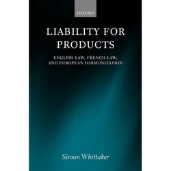 ISBN Liability for Products ( English Law French Law and European Harmonization ) livre