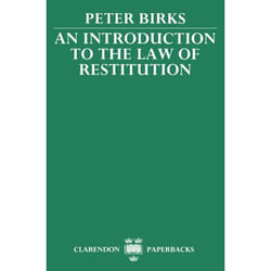 ISBN An Introduction to the Law of Restitution livre
