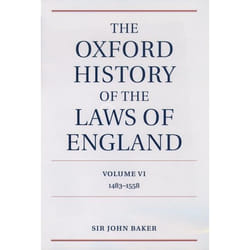 The Oxford History of the Laws of England, Oxford History of the Laws of England