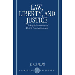 ISBN Law Liberty and Justice ( The Legal Foundations of British Constitutionalism ) livre