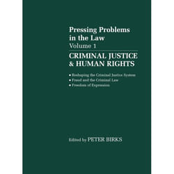 ISBN Criminal Justice and Human Rights ( Pressing Problems in the Law Volume 1 ) livre
