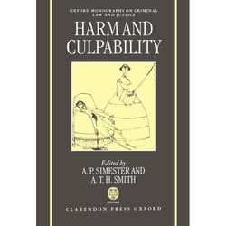 ISBN Harm and Culpability livre