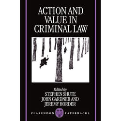 ISBN Action and Value in Criminal Law Couverture rigide