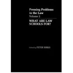 ISBN What are Law Schools For? ( Pressing Problems in the Law Volume 2 ) livre